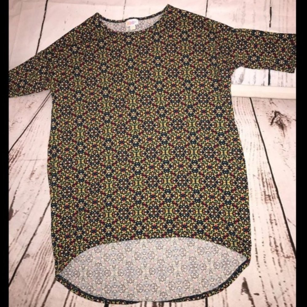 EUC XXS LuLaRoe Irma Shades of Green